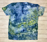 Blue/Green Short Sleeve Ice Dye